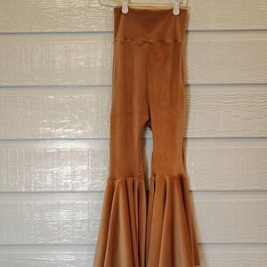 Pink Velvet Feel Bell Bottoms